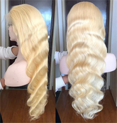 180% Density Body Wave #613 Blonde 13x4 Lace Front WigsHuman Hair