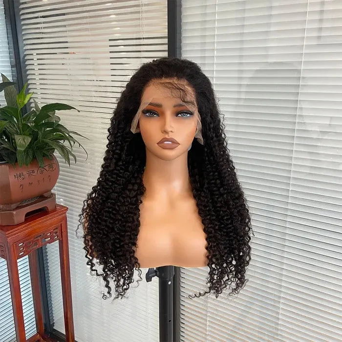 200% Density  Kinky Curly 13X4  Lace Front Wig Human Hair