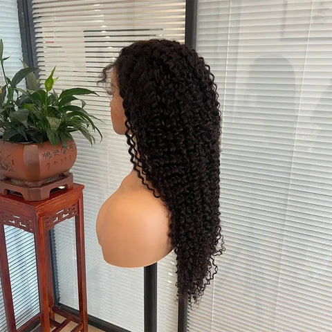 200% Density  Kinky Curly 13X4  Lace Front Wig Human Hair