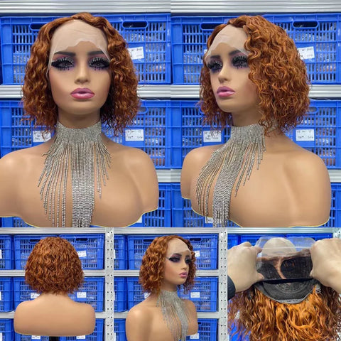 6 Inch Short Curly Lace Front Wig Human Hair