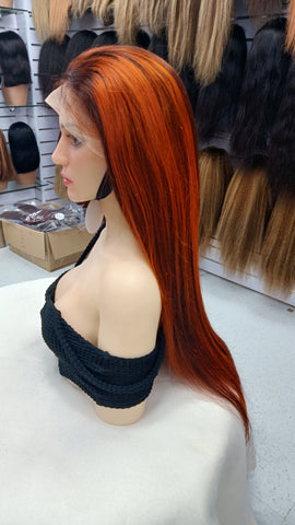 200% Density Natural straight Long 13x4 Lace Front Wig Human Hair