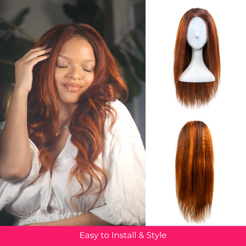 200% Density Kinky Straight 13x4 Lace Front Wig