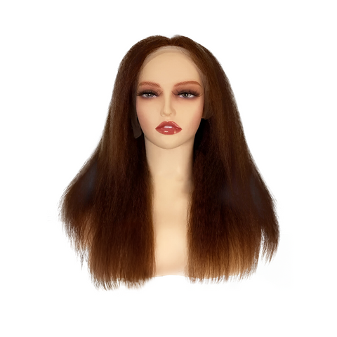 200% Density Kinky Straight 13x4 Lace Front Wig