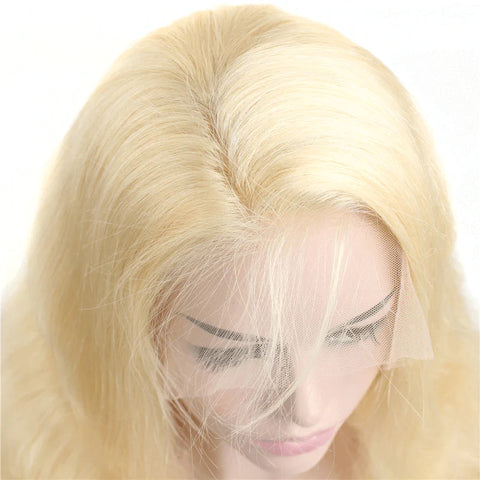 150% Density Natrual Straight #613 Blonde 13x4 Lace Front Wigs Human Hair