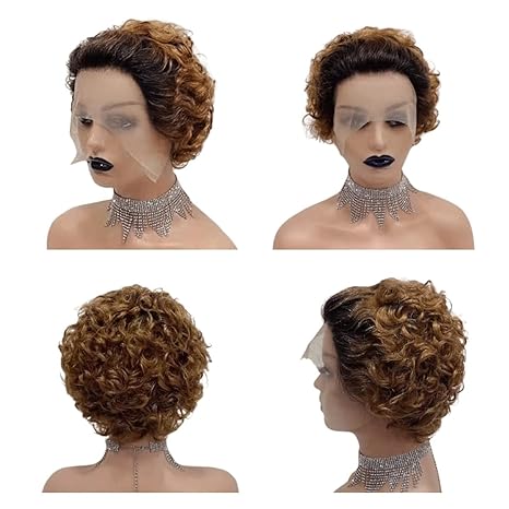 6 Inch Short Curly Lace Front Wig Human Hair