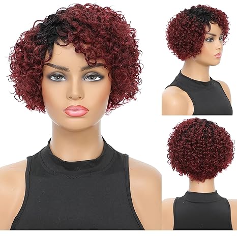 6 Inch Short Curly Lace Front Wig Human Hair