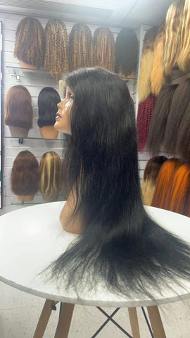 200% Density Natural straight Long 13x4 Lace Front Wig Human Hair