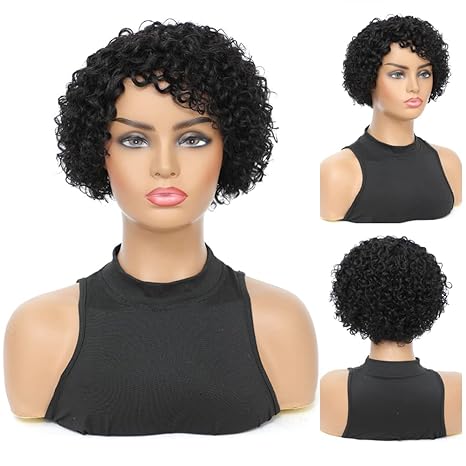 6 Inch Short Curly Lace Front Wig Human Hair