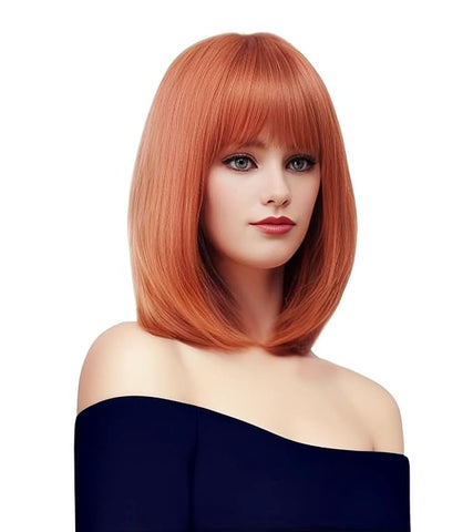 200% Density Short Straight Bob 13X4 Lace Front Wig Human Hair