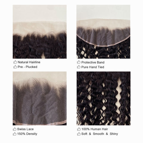 13x4 deep Curly Free Part Closure (More than three accessories are free shipping)