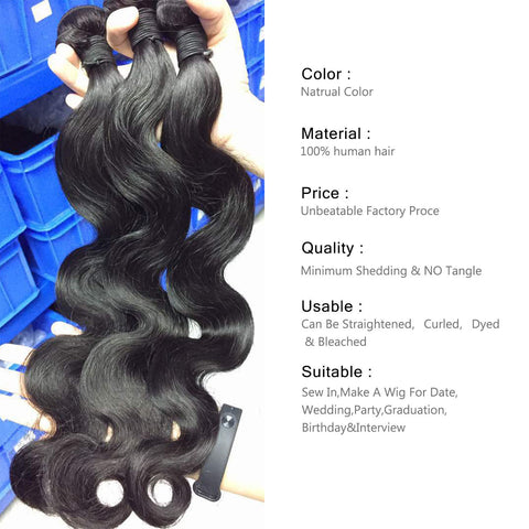 body wave  100%Human Hair Bundles（Free shipping for three or more items）